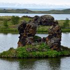 Lavainsel auf dem "Mückensee" Myvatn in Nordostisland