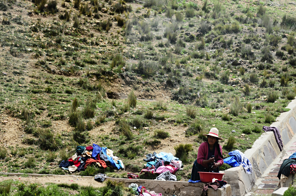 Lavando la ropa