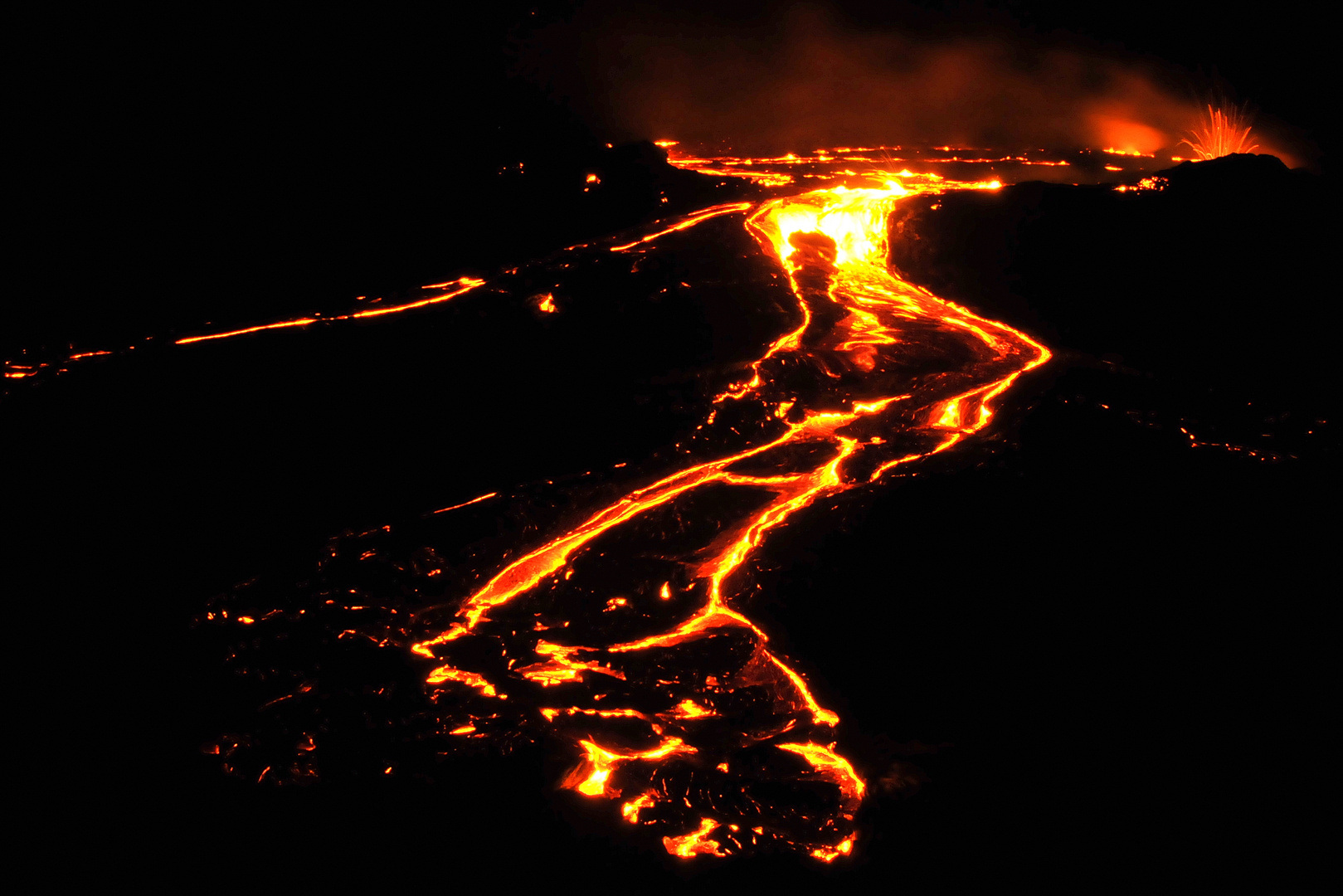 Lavastrom am Vulkan Erta Ale (Der Feuerberg in der Danakil-Wüste)