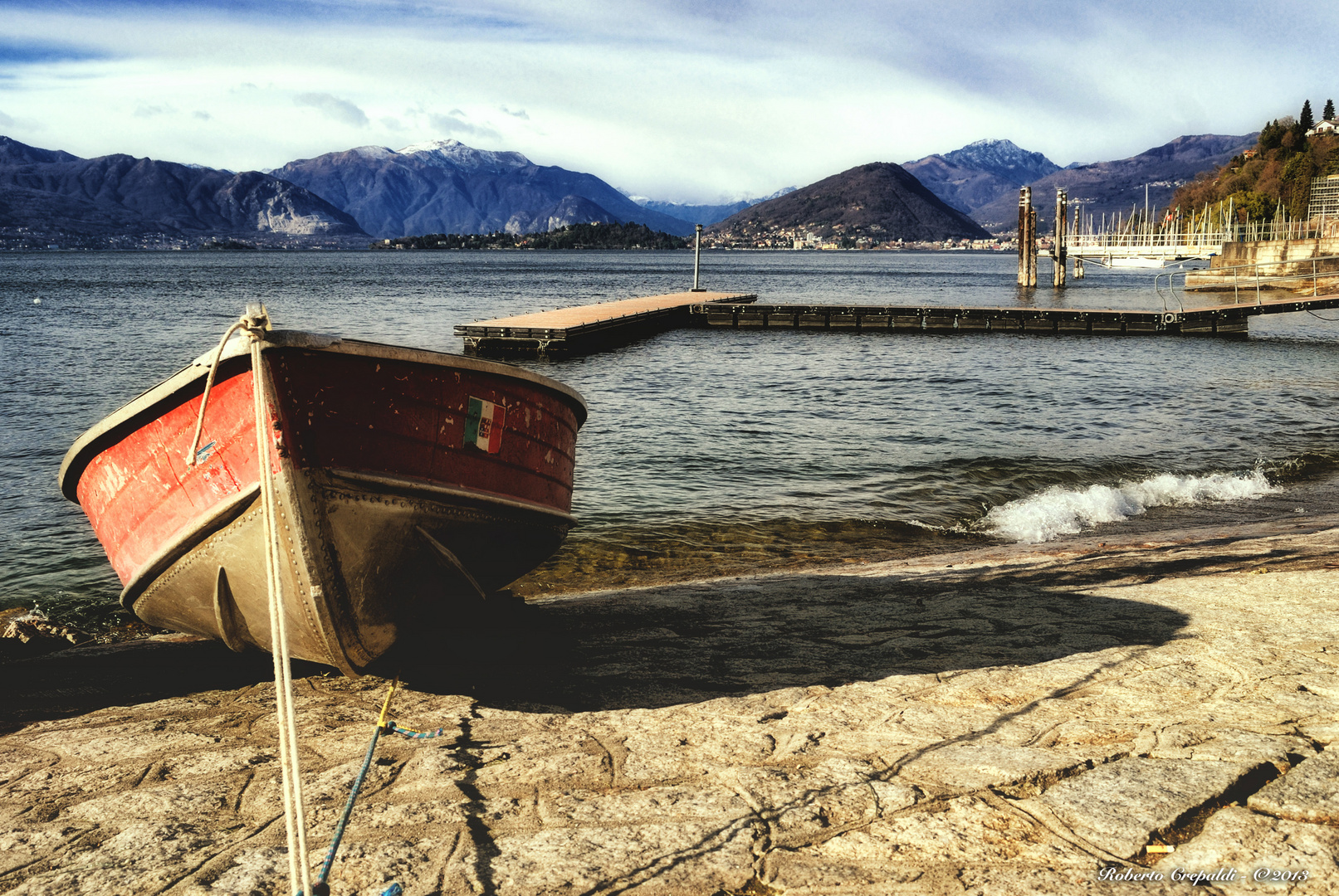 Laveno, barca