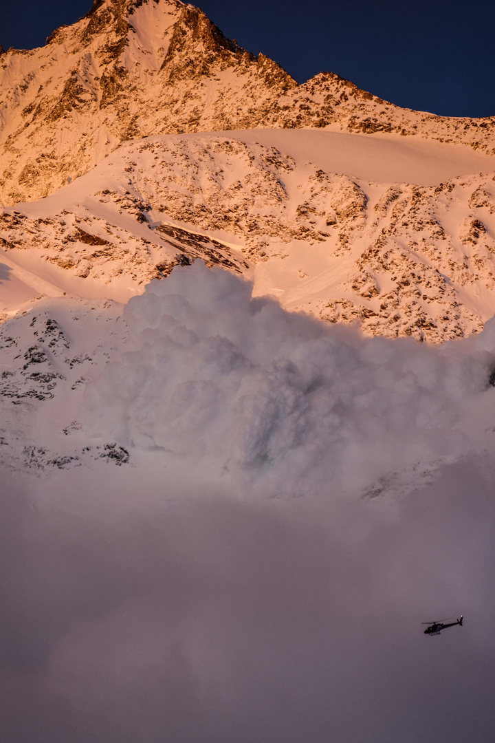 Lawine in Saas Fee