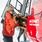 Lawinenhundetraining mit Hubschrauber