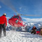 Lawinenhundetraining mit Hubschrauber