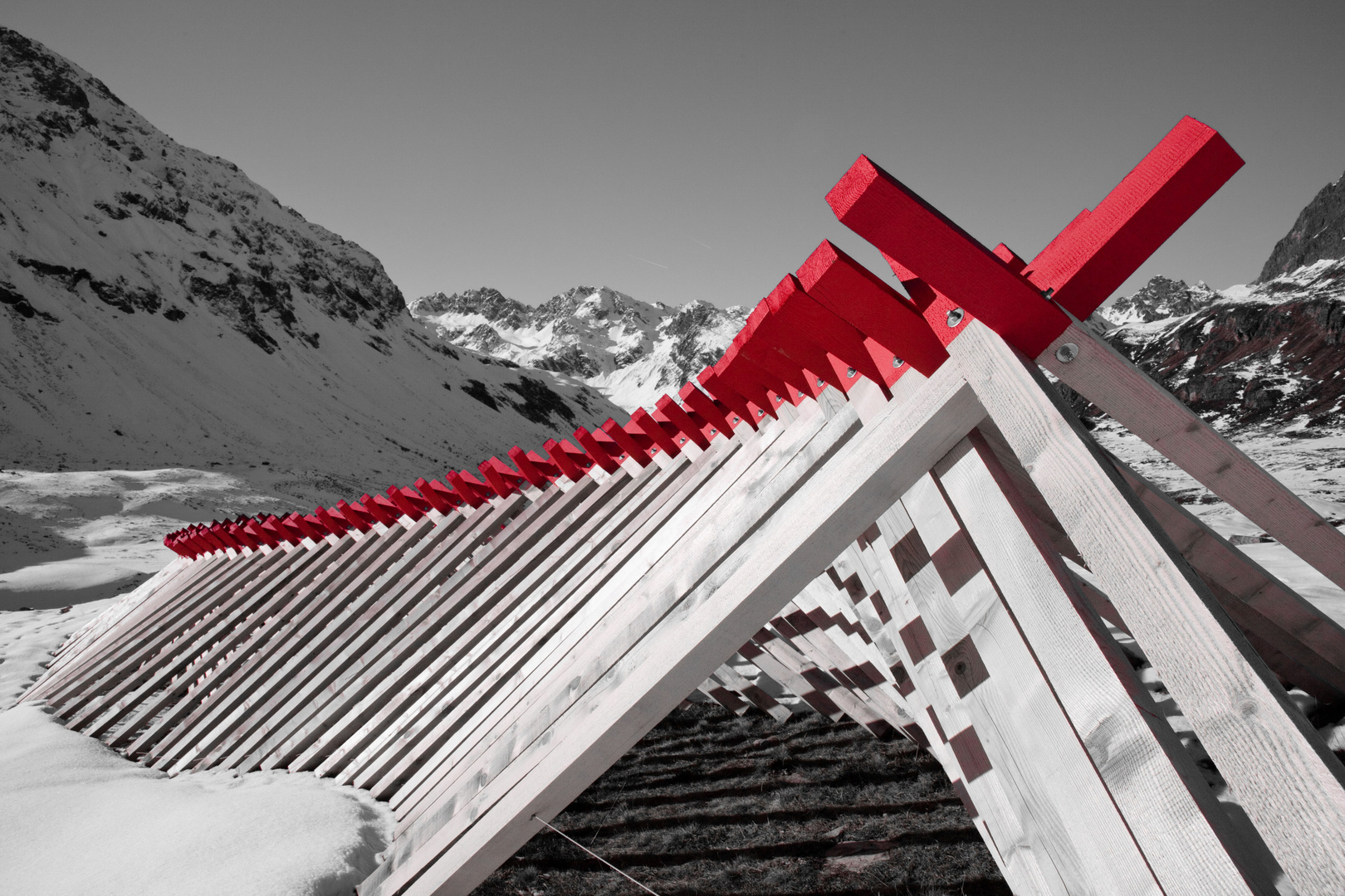 Lawinenzaun am Silvretta