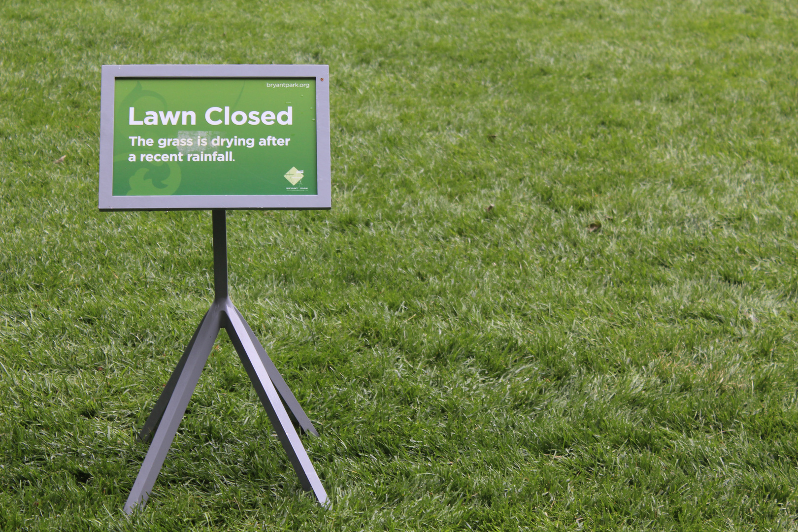 Lawn Closed at Bryant Park