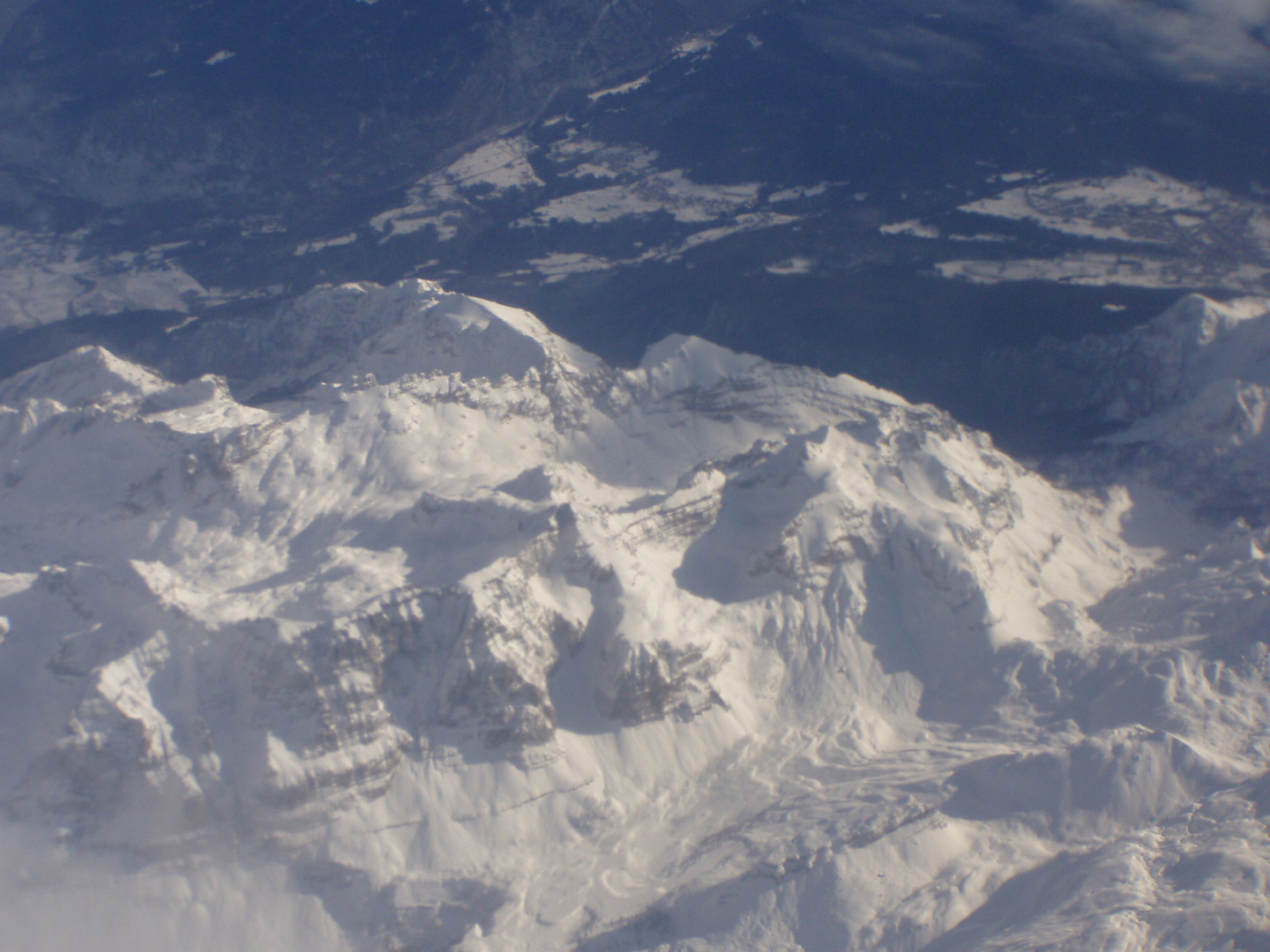 Le Alpi fotografate dal cielo.