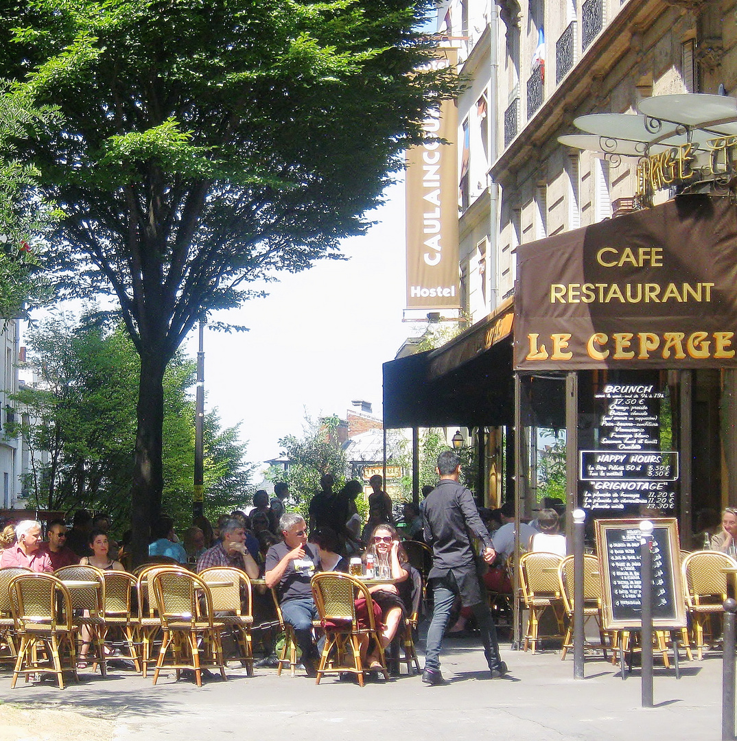 le bal du serveur au " Cèpage Montmartrois " rue Caulaincourt Paris 18 ième