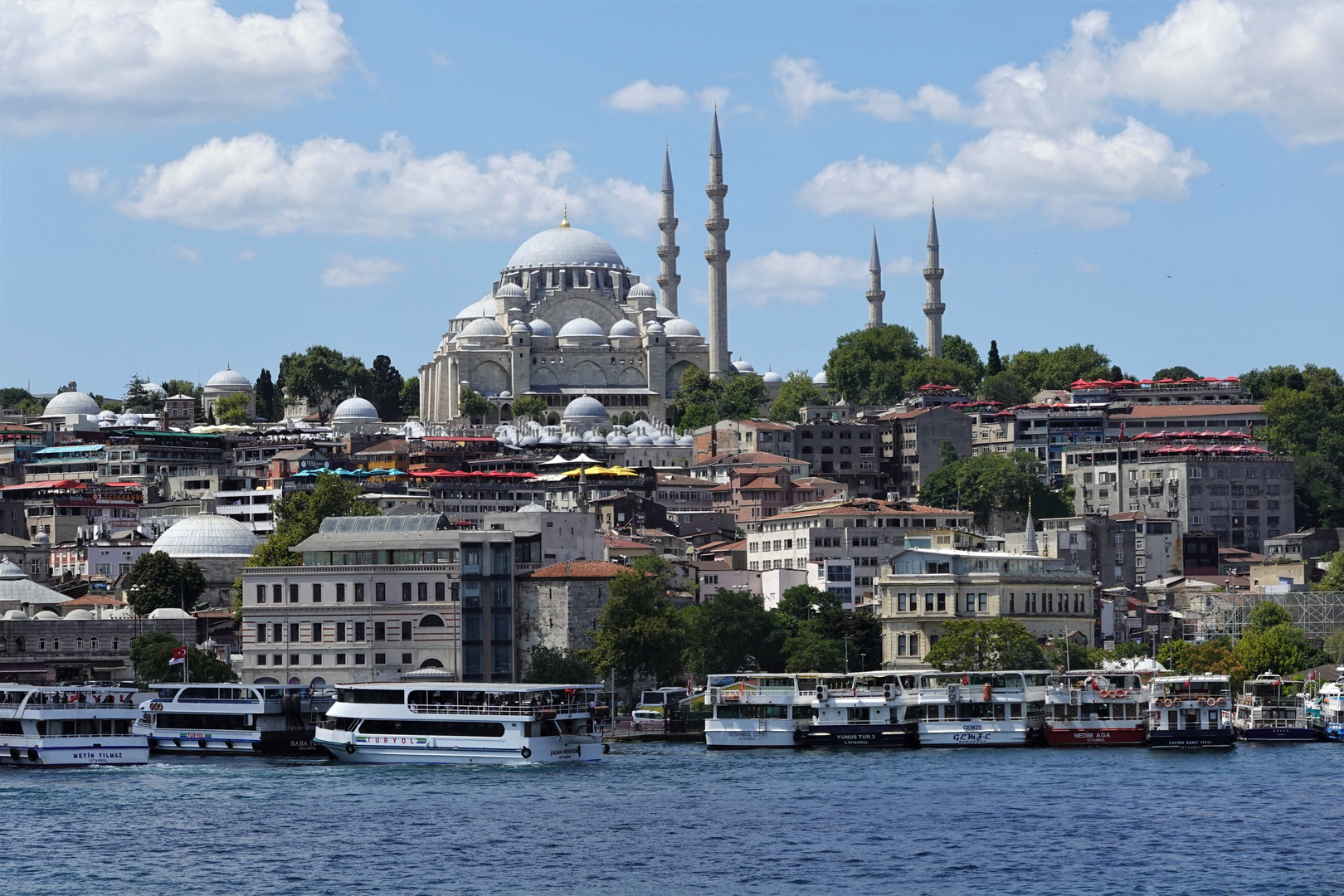 Le Bosphore et la Mosquée Süleymaniye