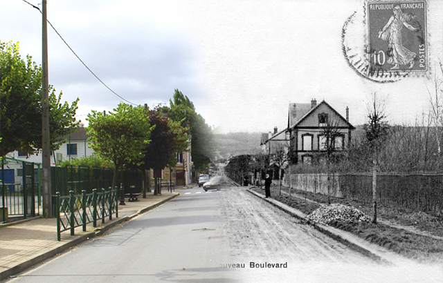Le boulevard Maurice Bertaux à Franconville...hier et aujourd'hui
