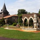 Le bourg de Pontenx-les-forges