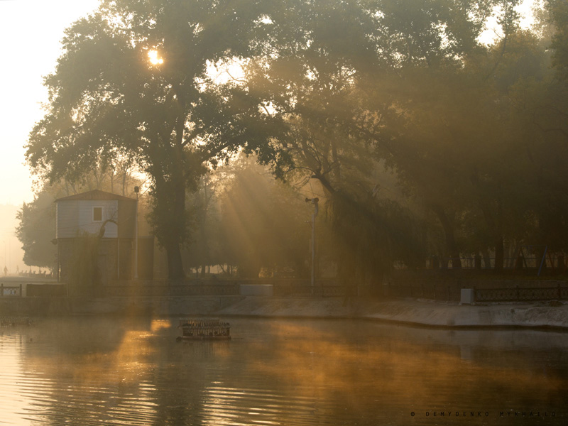 Le brouillard et le soleil, un matin merveilleux