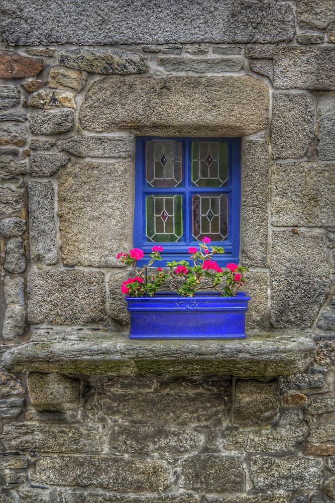 Le cadre de fenêtre bleu