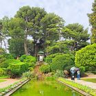 Le canal du jardin à la française avec le Temple de l’Amour