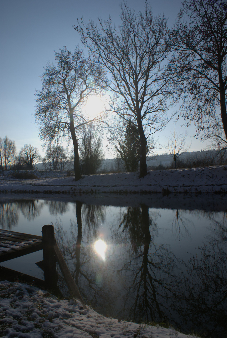 Le canal du midi enneigé