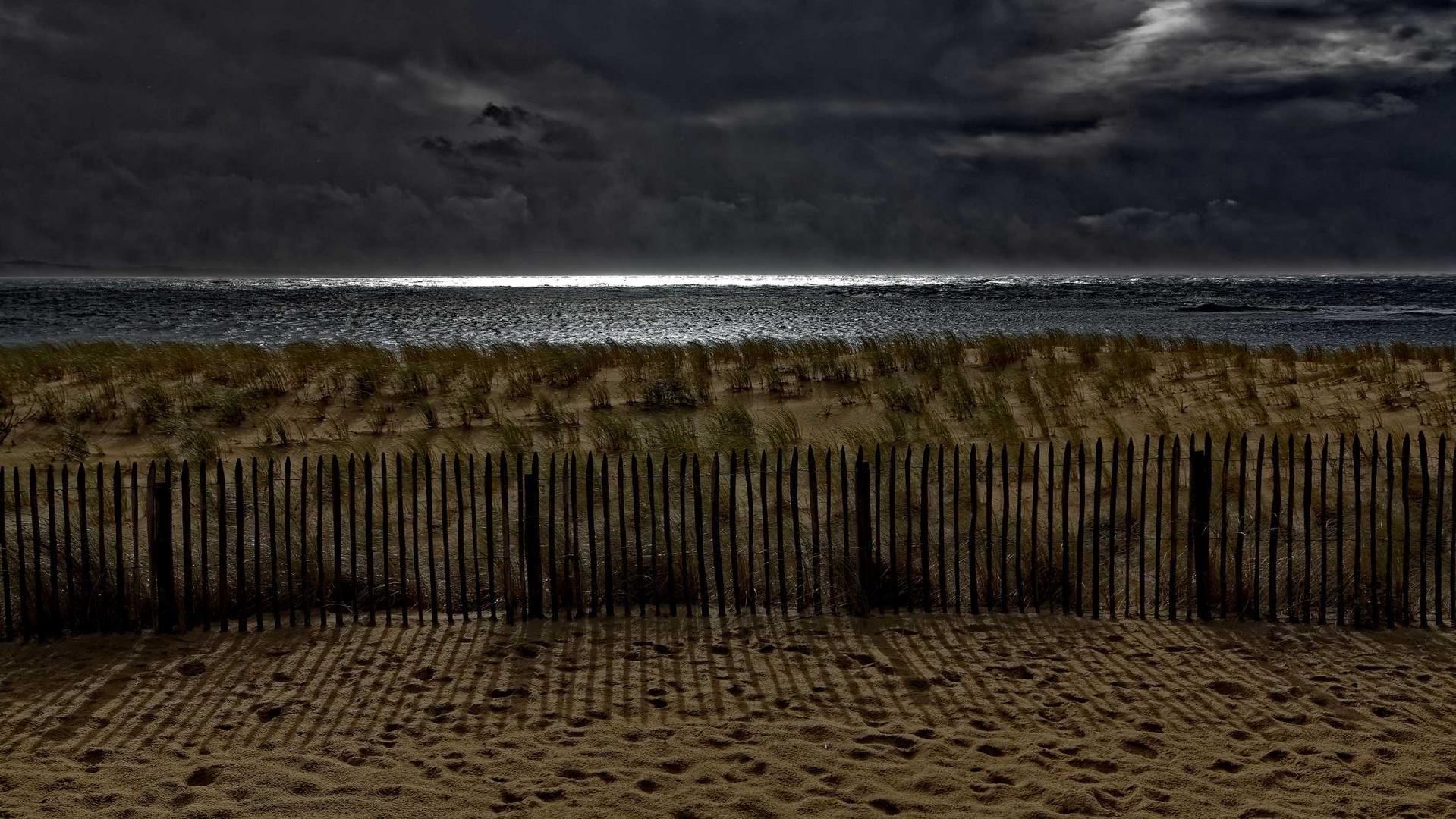 Le Cap Ferret un jour d'orage.