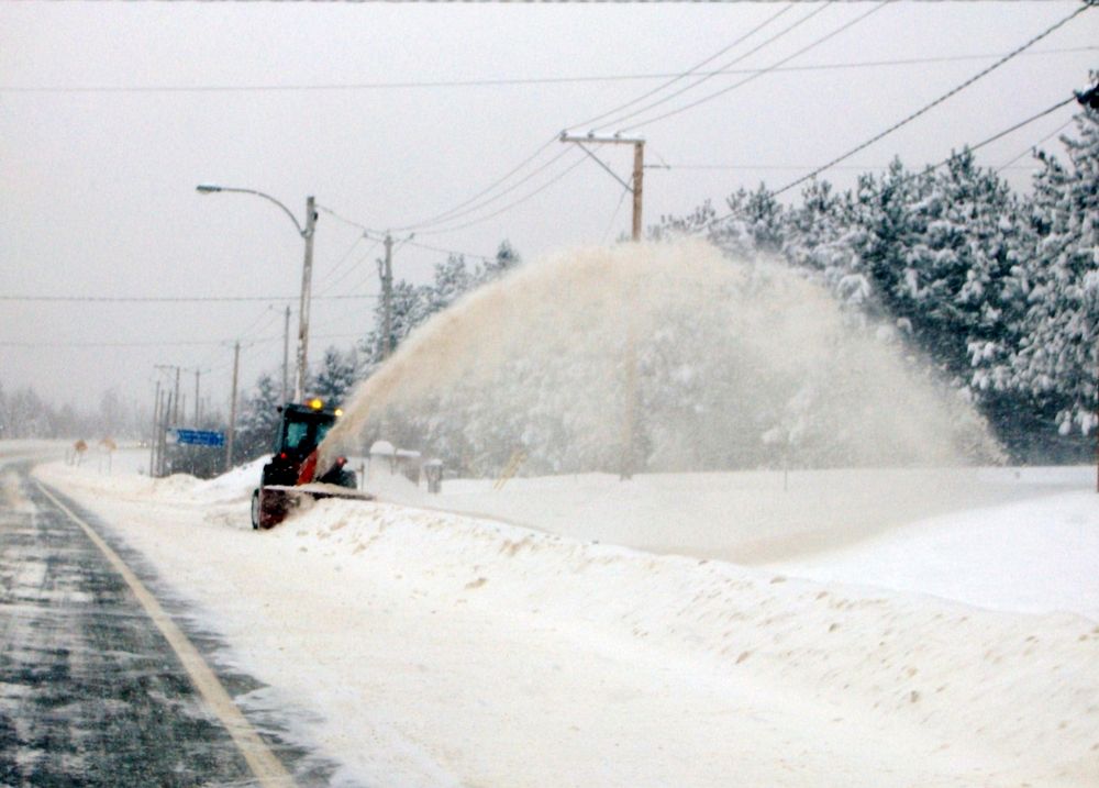 Le chasse neige en action