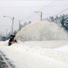 Le chasse neige en action