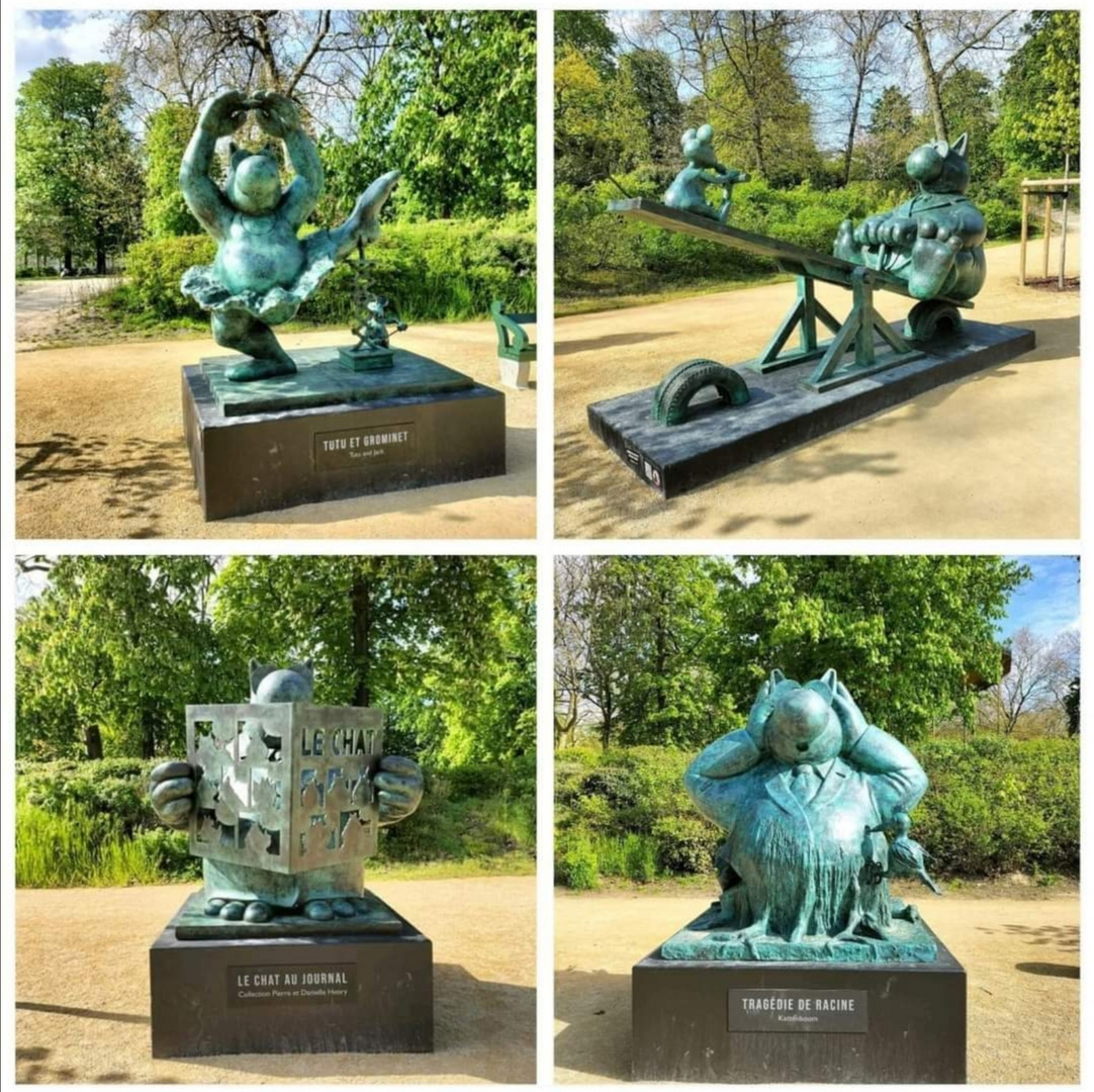 Le Chat de Geluck, Parc de Bruxelles, Belgique 