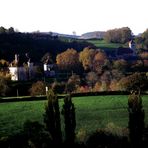 LE CHATEAU ET L EGLISE DE SAINT LAMAIN (JURA)