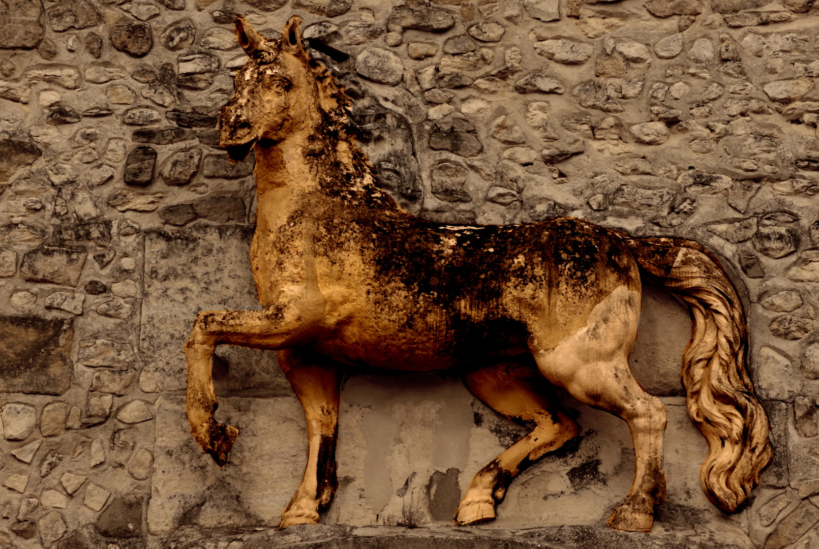 le cheval dans la pierre