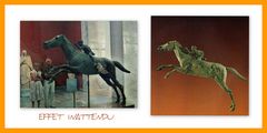 Le Cheval et le Jokey . sculpture du Musèe d ' Athenes