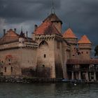 Le Château de Chillon un jour d'orage