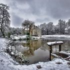 Le château de la Chasse en hiver.