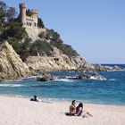 Le château de Lloret de Mar.... plage de Sa Caleta