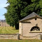 " Le Château de Saint Pierre Eglise " Vu du pavillon d'entrée droite.