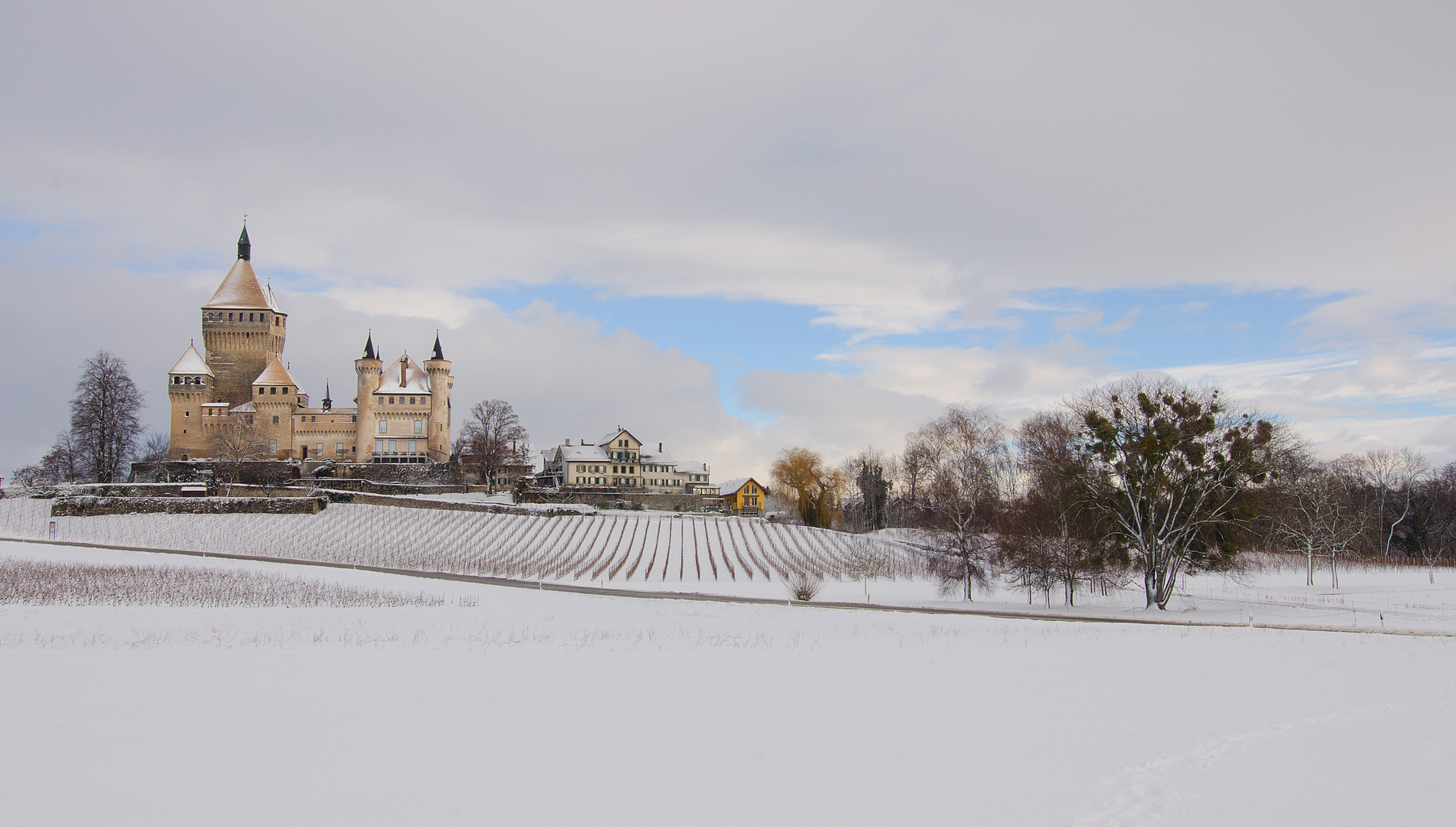 Le Château de Vufflens en hiver