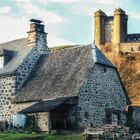 Le château médiéval d'Anjony dans le joli petit village de Tournemire