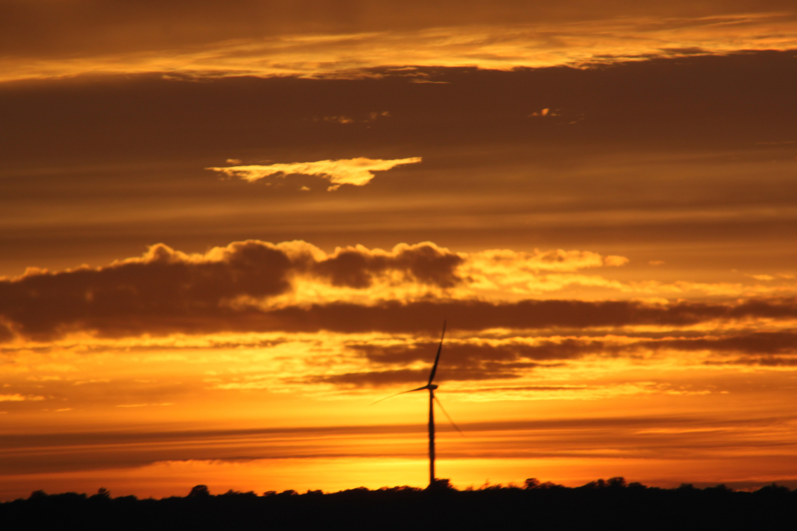 Le ciel été enflammé