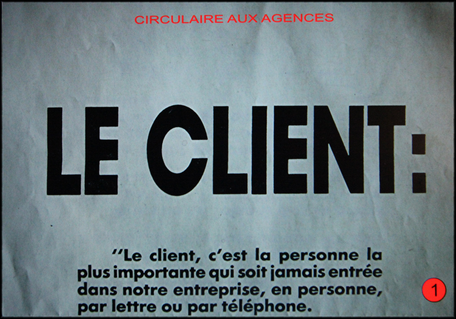 LE CLIENT N°1