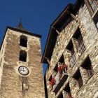 Le clocher de l‘Eglise Sant Corneli y Sant Cebria d’Ordino (Andorre)