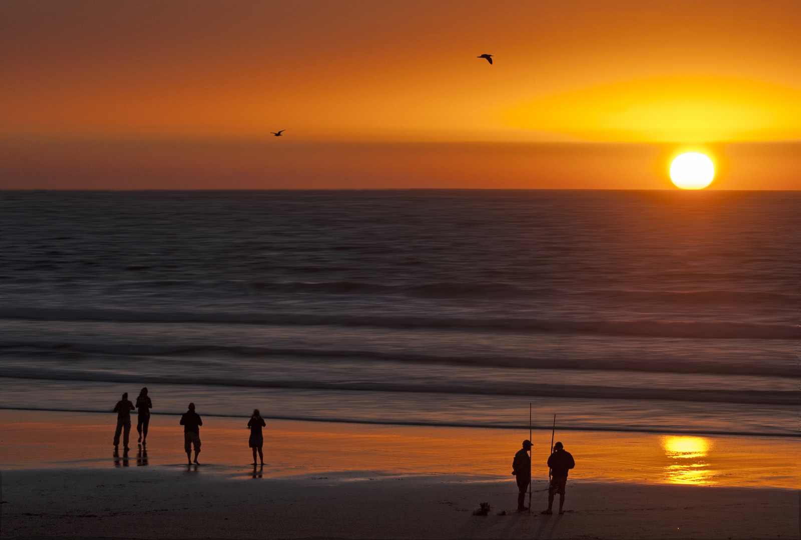 Le coucher du soleil romantique