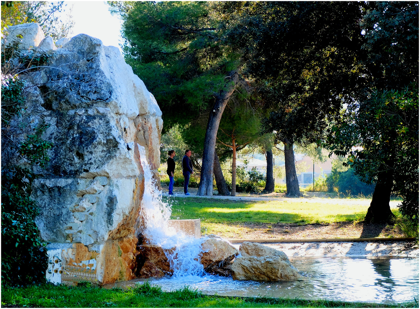 Le couple à la fontaine