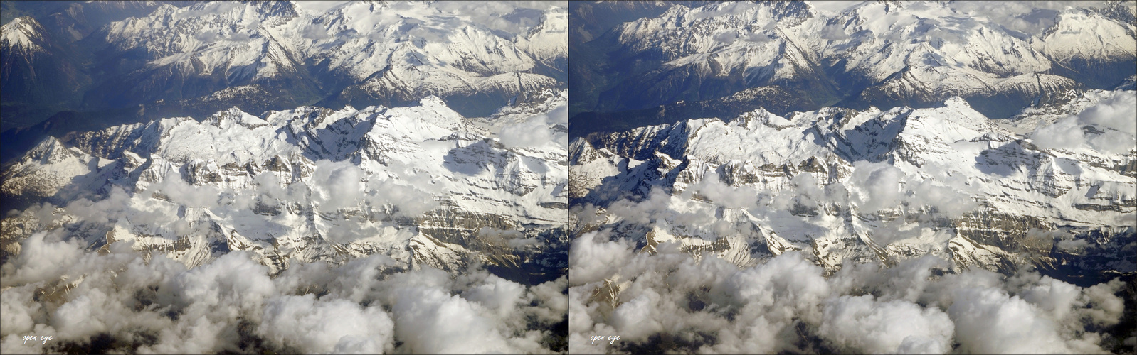 Le Dent du Midi Schweiz - 3D Kreuzblick Stereos