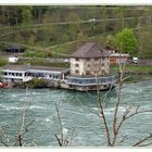 le départ en bateau pour les chutes du Rhin