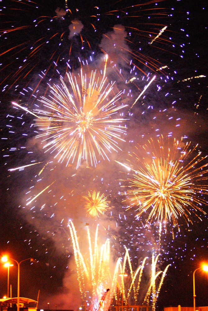 le festival pyrotechnique à Cannes