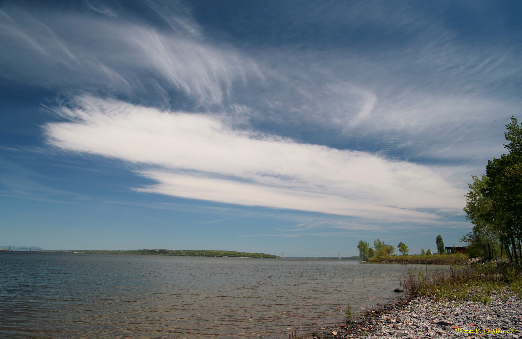 Le fleuve St Laurent à la plage de Beauport QC le 21 mai 2010