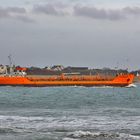 Le Florence B repartant du port de marchandises de Lorient