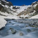 le glacier blanc dans le parc national des Ecrins