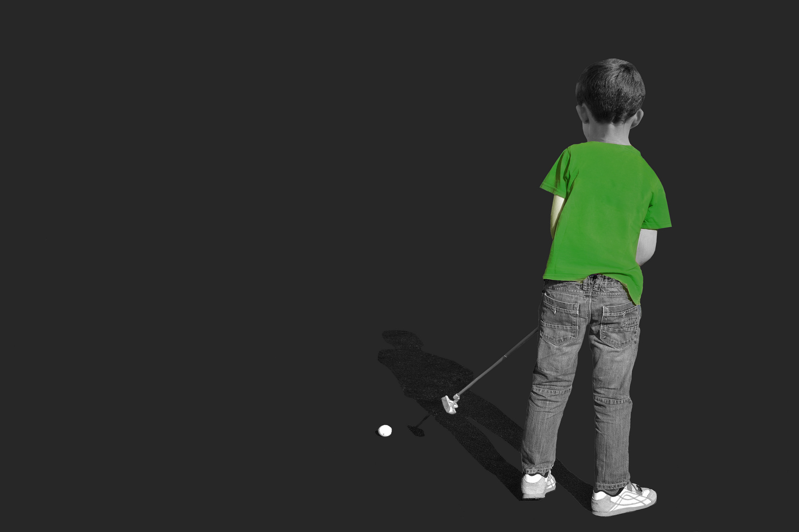 Le golfeur à dominante verte