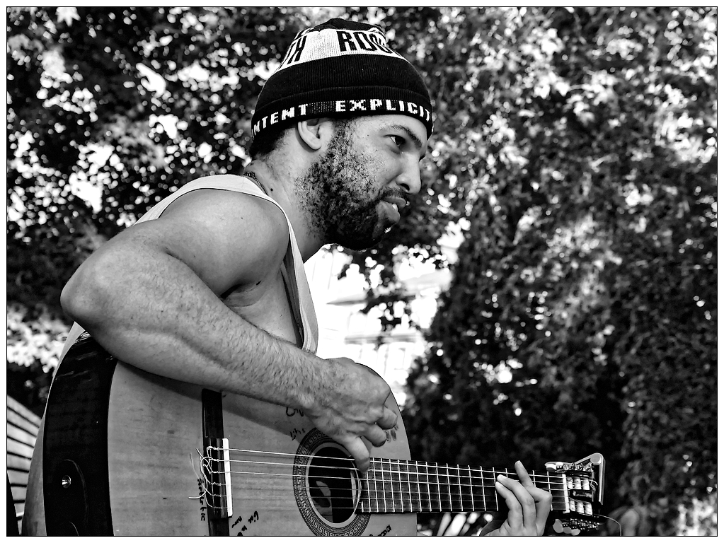 le guitariste du parc