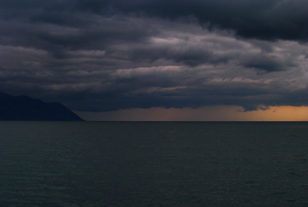 Le haut Lac Léman un jour d'orage