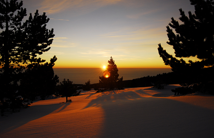 Le jour décline sur le Ventoux