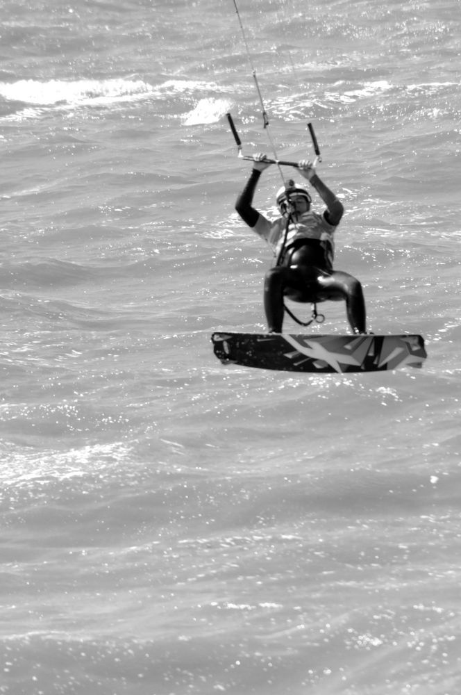 le kite en noir et blanc