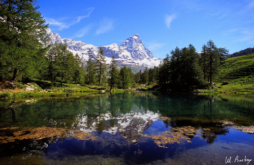 Le Lac Bleu .... e il maestoso Cervino