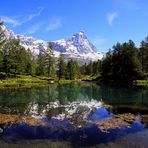 Le Lac Bleu .... e il maestoso Cervino