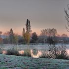 Le lac de Mauvezin à l’aube